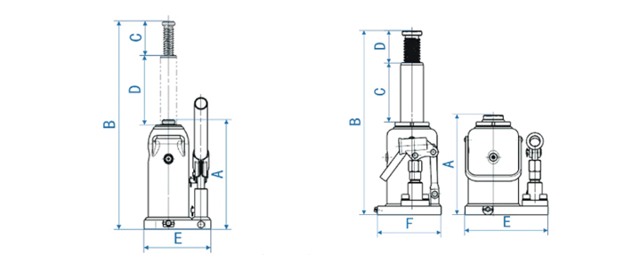 LHQYL立式液壓千斤頂尺寸圖 LHQYL立式液壓千斤頂尺寸圖